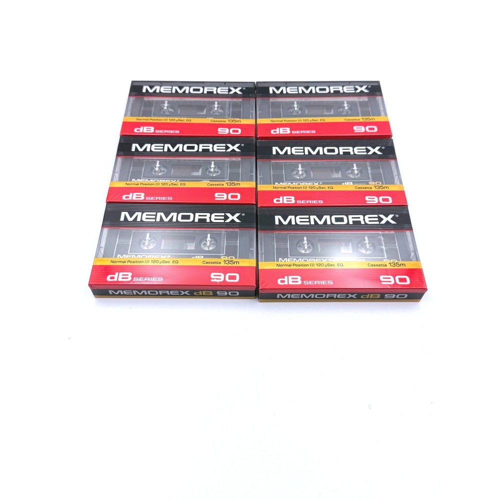 Memorex Audio Cassette 90 Minute 6-Pack dB‎ Series Normal Bias Type I Sealed